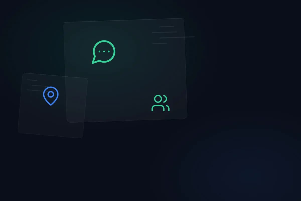 Built-in messaging and chat interface for multi-location service businesses