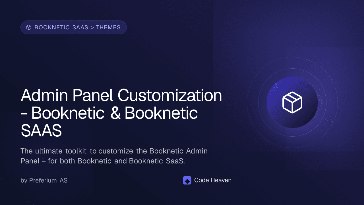 Admin Panel Customization - Booknetic & Booknetic SAAS — screenshot 1
