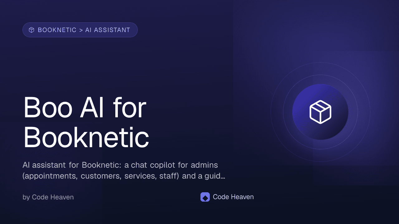 Boo AI Lite for Booknetic — screenshot 1