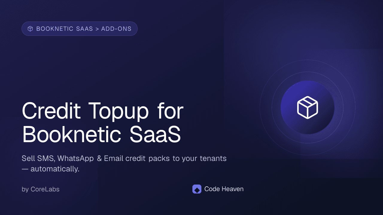Credit Topup for Booknetic SaaS — screenshot 1