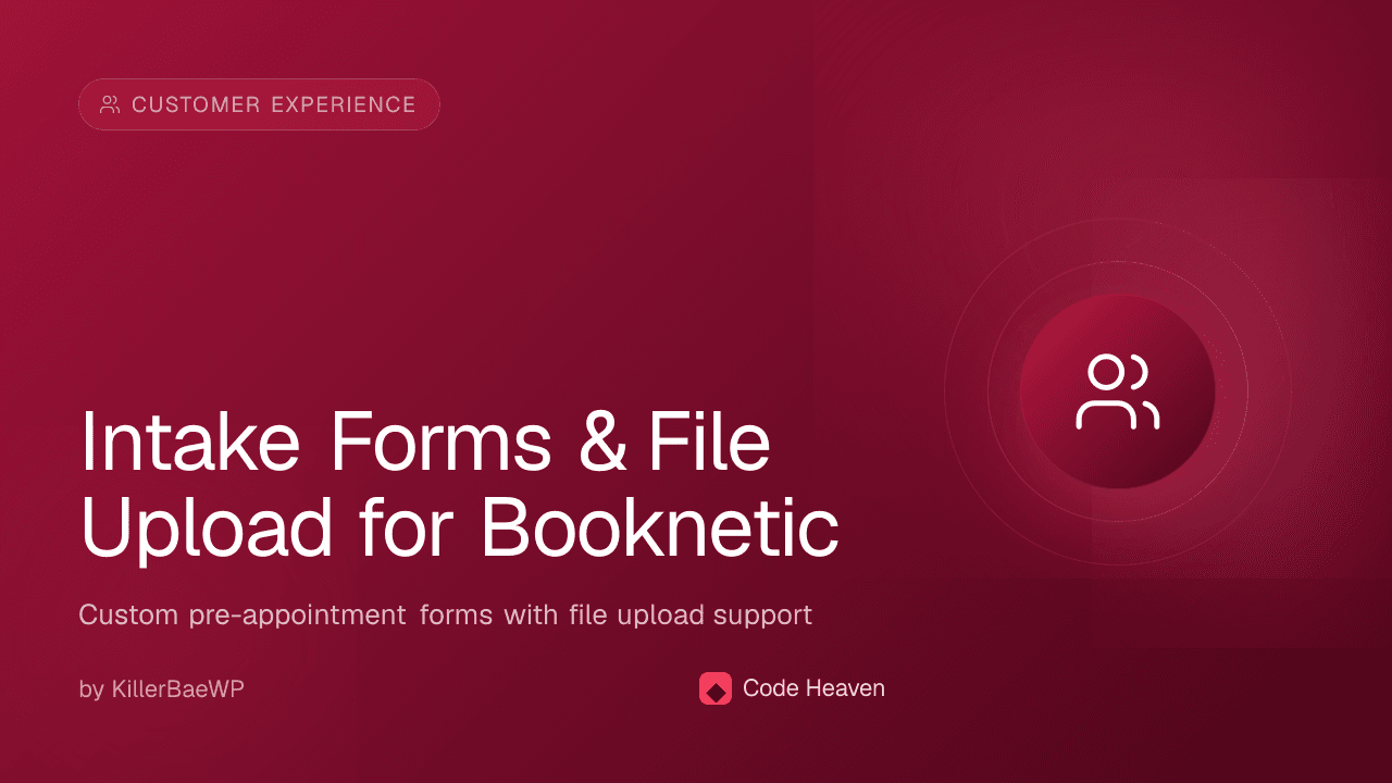Intake Forms & File Upload for Booknetic — screenshot 1