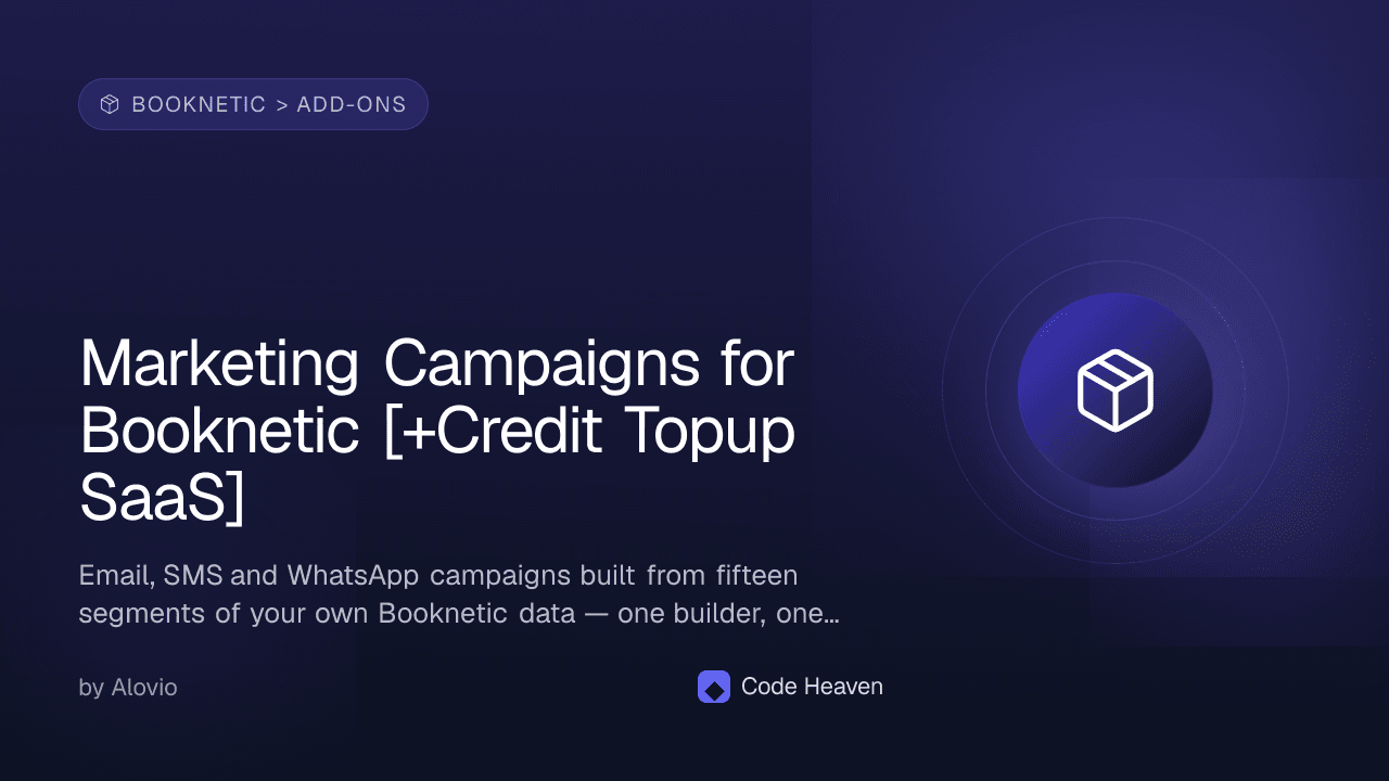 Marketing Campaigns for Booknetic [+Credit Topup SaaS]