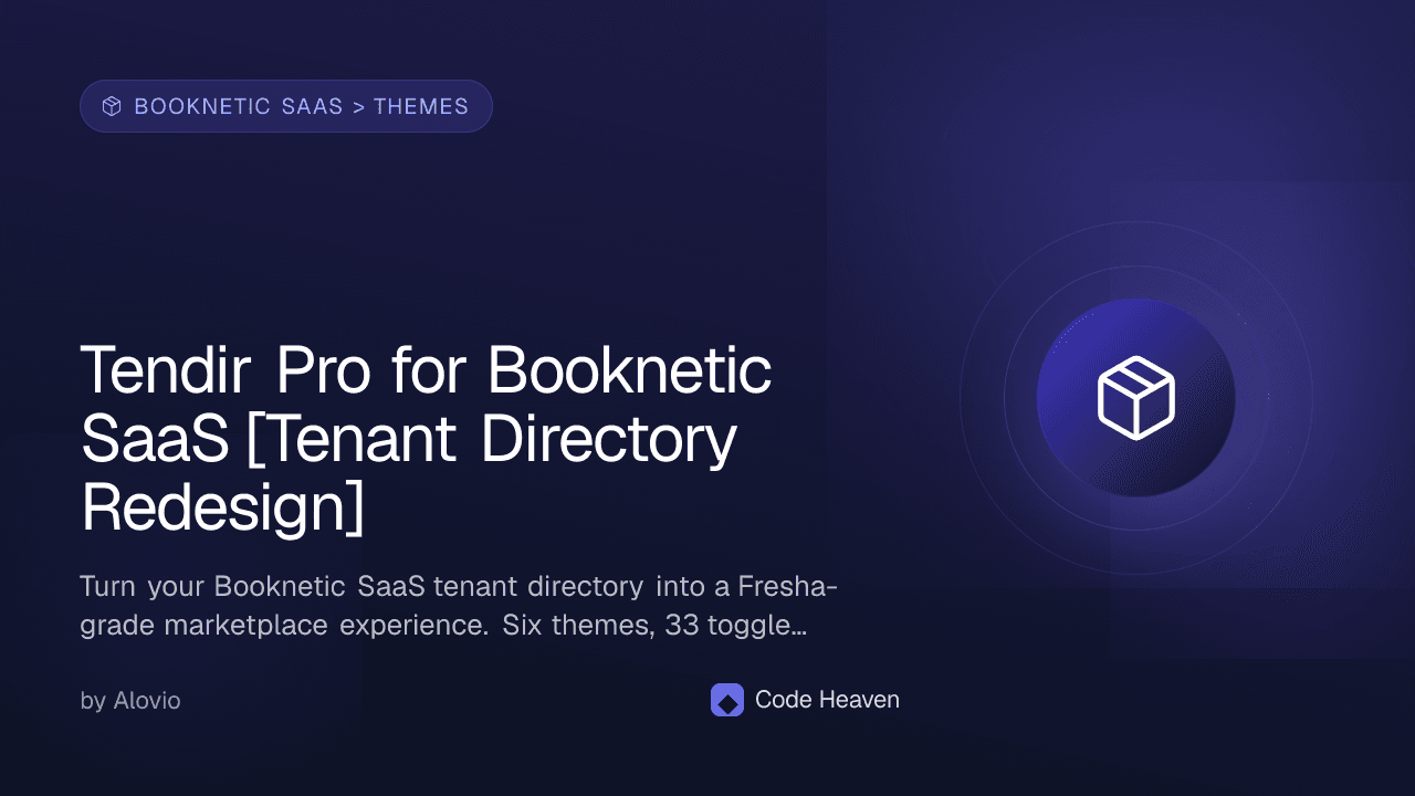Tendir Pro for Booknetic SaaS [Tenant Directory Redesign] — screenshot 1