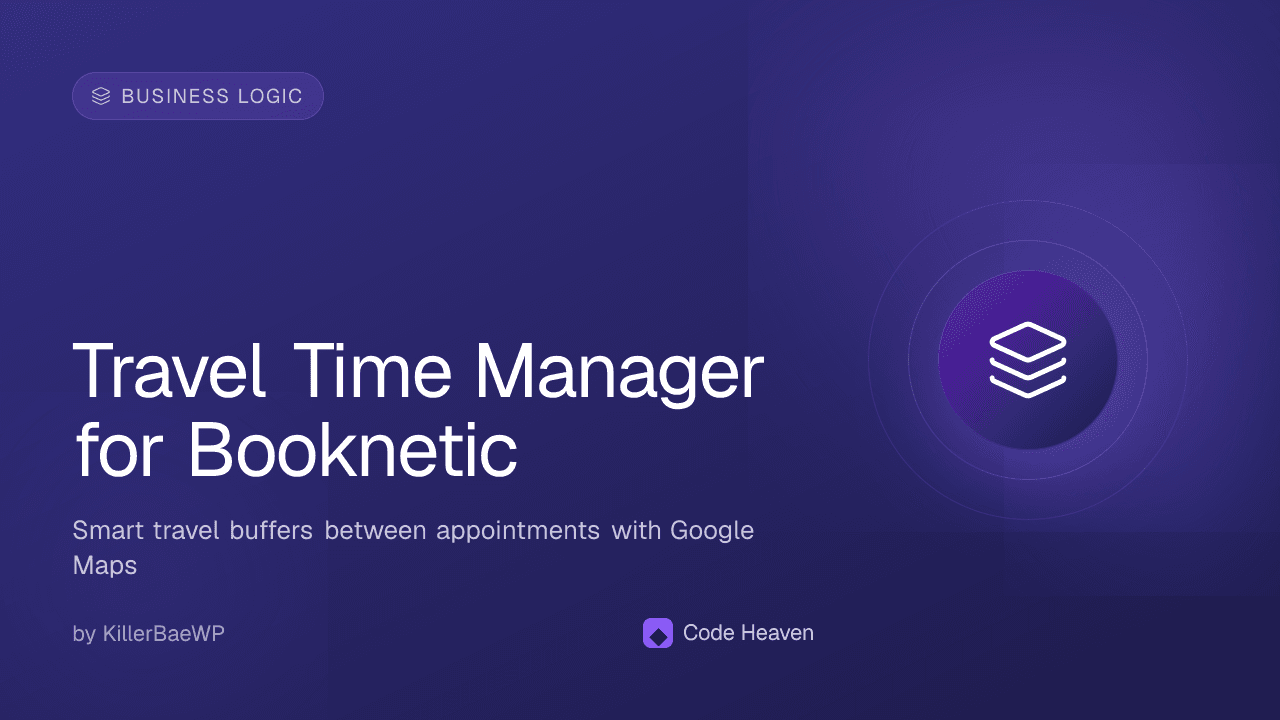 Travel Time Manager for Booknetic — screenshot 1