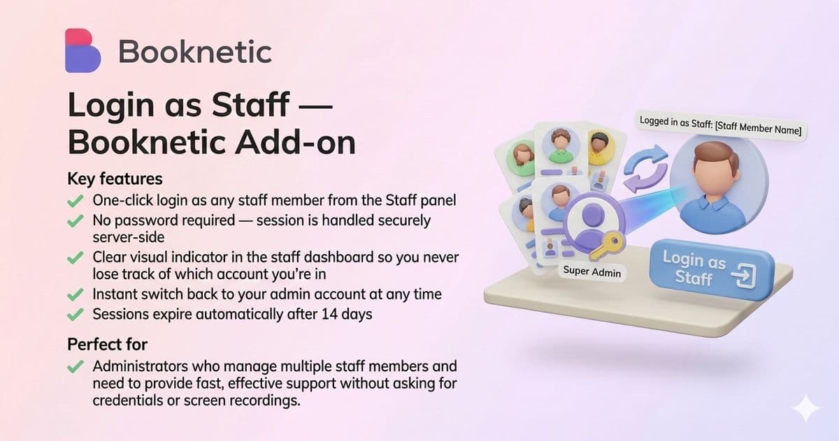 Booknetic Login As Staff — screenshot 1