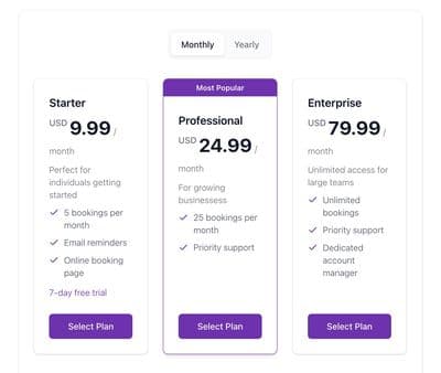 Booknetic Subscriptions