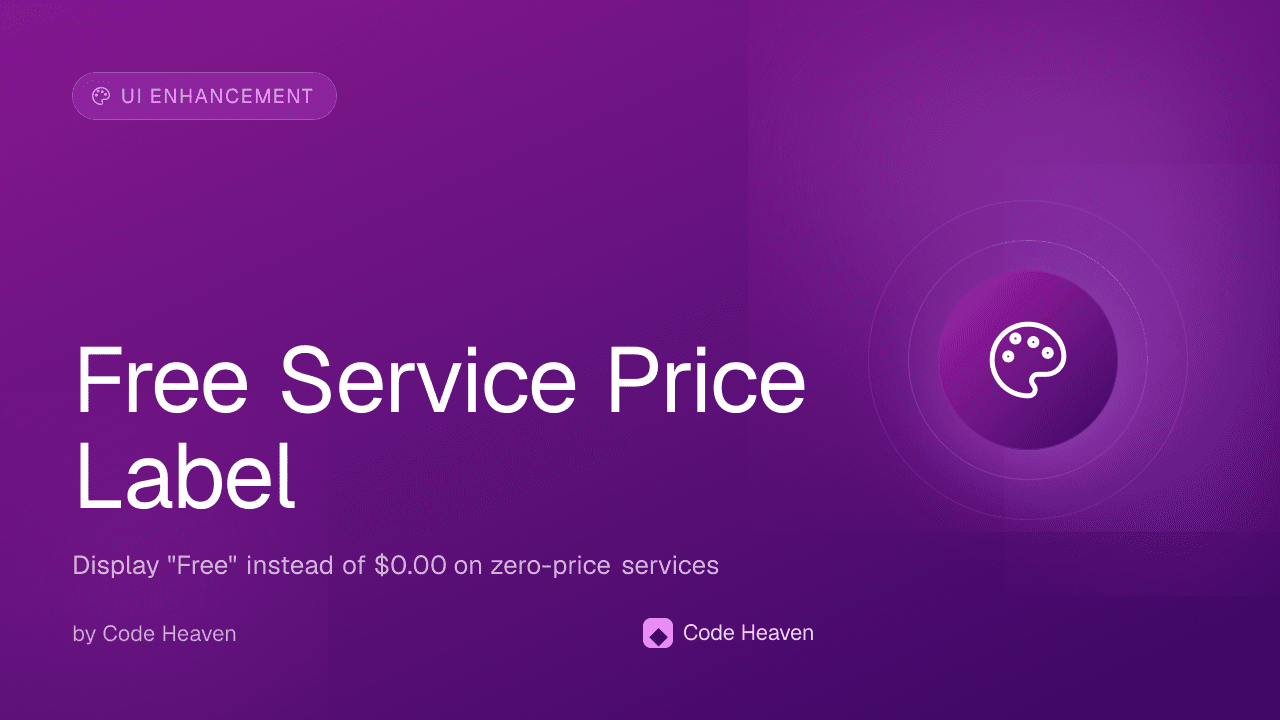Free Service Price Label — screenshot 1