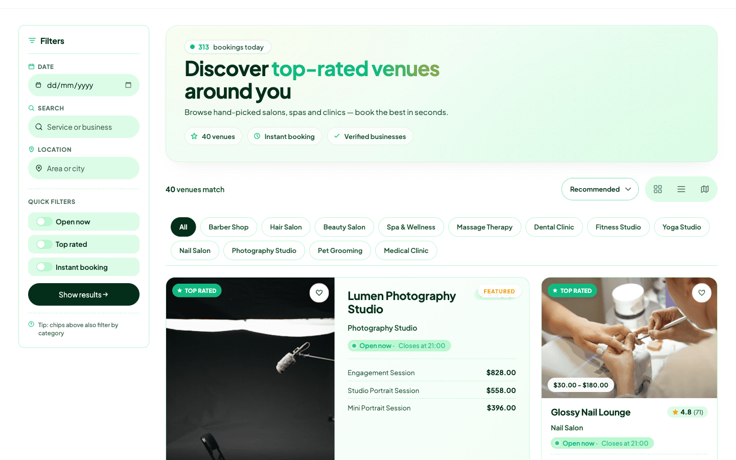 Booknetic SaaS (Tenant Directory Customization / Redesign)